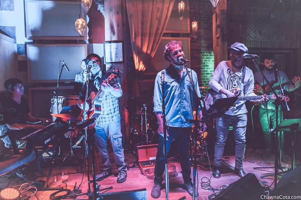 Collin with the band